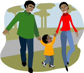 Family Walking Clip Art Png Image - Clipart Of Family Walking