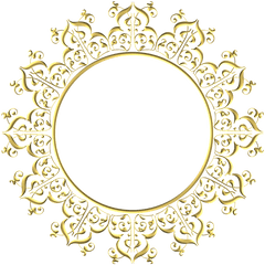 Round Gold Frame Png Clipart - Full Size Clipart 3394191 Circle Frame For Wedding