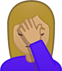 Facepalm Emoji Png Clipart Mart - Png Emoji Face Palm