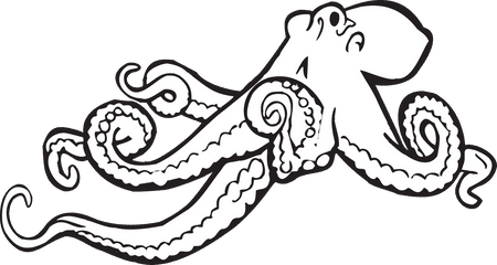 Octopus Vector Hd Png 25 Free Images Starpng - Clipart Octopus Black And White