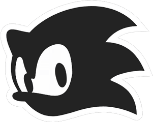 Gtsport Decal Search Engine - Sonic The Hedgehog Head Black And White Png