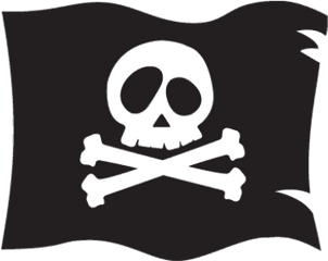 Pirate Flag Png Clipart Background - Jolly Roger Flag Kids