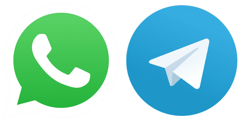 Whatsapp And Telegram For Android - Whatsapp And Telegram Logo Png