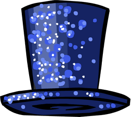 Blue Top Hat Transparent Png Image With - Hat Club Penguin Png Transparent