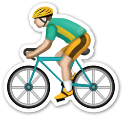 This Sticker Is The Large 2 Inch Version That Sells For 1 - Cycling Emoji Png