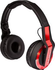 Download Pioneer Dj Headphones Red - Full Size Png Image Dj Headphones Red And Black