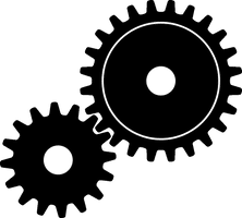 Photos Vector Silhouette Gears Download HD - Free PNG