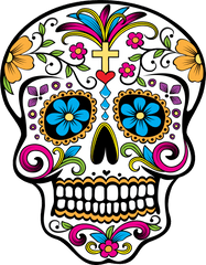 Day Of The Dead Program And Craft - Dia Del Los Muertos Skulls Png