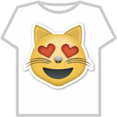 Smiling Cat Hearts Emoji - Cute Free T Shirts On Roblox Png