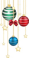 Christmas Ornaments Hanging PNG Download Free