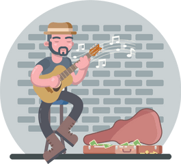 Street Musician Animated Gif - Musician Png Animated