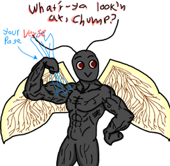 Ant The Mothman Black Nuclear - Ant With Big Muscles Png