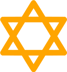 Orange Star Of David Icon - Orange Star Of David Png