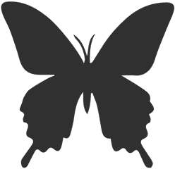 Brush - Footed Butterflies Butterfly Silhouette Insect Moth Airbrush Butterfly Stencil Png