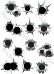 Bullet Hole Glass Element Png Images Psd Free Metal