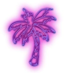 Roblox Chill Face Black Background - Neon Palm Tree Png