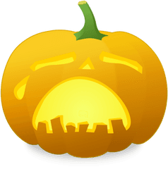 Sadness Halloween Pumpkin Yellow For - Jack O Lantern Sad Face Png