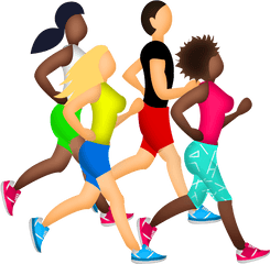 Marathon Running Afro Runner - Transparent Background Runner Png