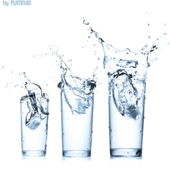 Download Splash Glasses Psd80786 - Water Full Size Png Many Cups Of Water Per Day