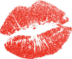 Kiss Lipstick Woman - Rose Gold Glitter Png