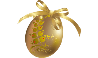 Egg Easter Gold Free Transparent Image HQ - Free PNG