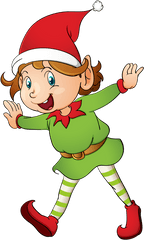 Elves Clipart Happy - Elf Cartoon Png