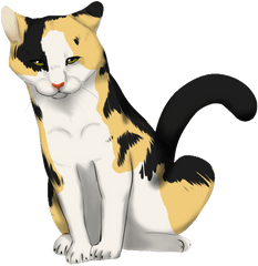 Kitty Clipart Three Cat Picture 1486712 - Calico Cat Line Drawing Png