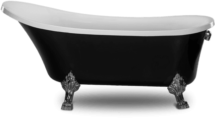 Cesano Black - Black And White Bathtub Png