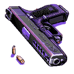 Kawaii Purple Gun Bullets Transparent - 8 Bit Glock Png