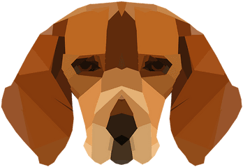 Dog Low Poly Face - Redbone Coonhound Png