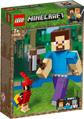 Download Hd Lego Minecraft Steve Bigfig With Parrot - 21148 Lego Png