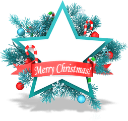 Merry Christmas And A Happy New Year - Merry Christmas Star Clipart Png