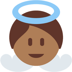 Baby Angel Emoji With Medium - Anjo Png