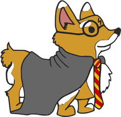 Movies Personal Use Potter Corgi - Pembroke Welsh Corgi Harry Potter Corgi Sticker Png