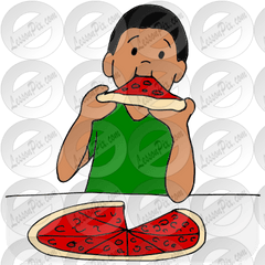 Eat Pizza Picture For Classroom Therapy Use - Great Eat Citrullus Png