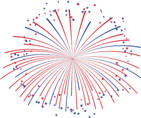 Red And Blue Fireworks Transparent Png - Fireworks Clip Art Png