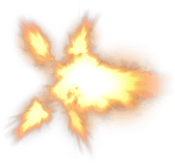 Four Point Muzzle Flash Single With Shell - Flame Png