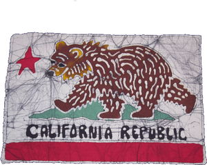 Download Tie Dyed California Bear Flag - Grizzly Bear Full Grizzly Bear Png