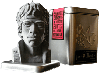 Jimi Hendrix Collectible Sculpturecandle - Bust Png