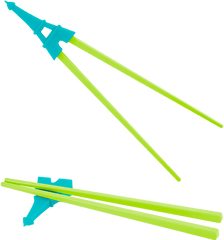 Chopsticks - Rice To Meet You Turquoise Green Bacchette Cinesi Con Mollette Png