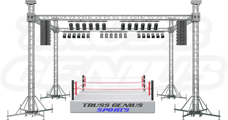 Boxing Ring Truss System - Stage Lighting Truss Png