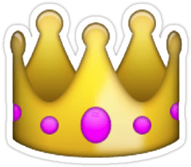 Transparent Stickers Emoji Crown Just - Crown Emoji Png Iphone