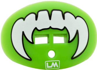 Vampire Fang Fluorescent Green Football - Mouthguard Png