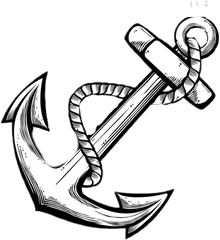 Anchor Clip Art Black And White - Cool Background Drawings Easy Black And White Drawings Png