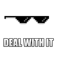 Deal With It Sunglass Transparent Background - Free PNG