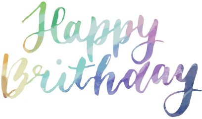 Rainbow Handwriting Happy Sticker By Ifeeliam0 - Happy Birthday Handwritten Style Transparent Png