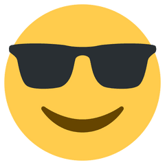 Twemoji 1f60e - Glasses Emoji Png