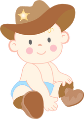 Baby Boy Clip Art Png - Baby Cowboy Clipart