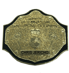 Chris Jericho Wwe Wcw Big Gold Title Championship Belt Pin - Wcw Championship Belt Png