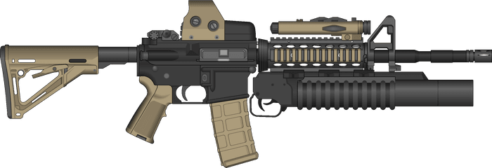 Fde Od Green Ar15 - M4a1 Hybrid Sight Png